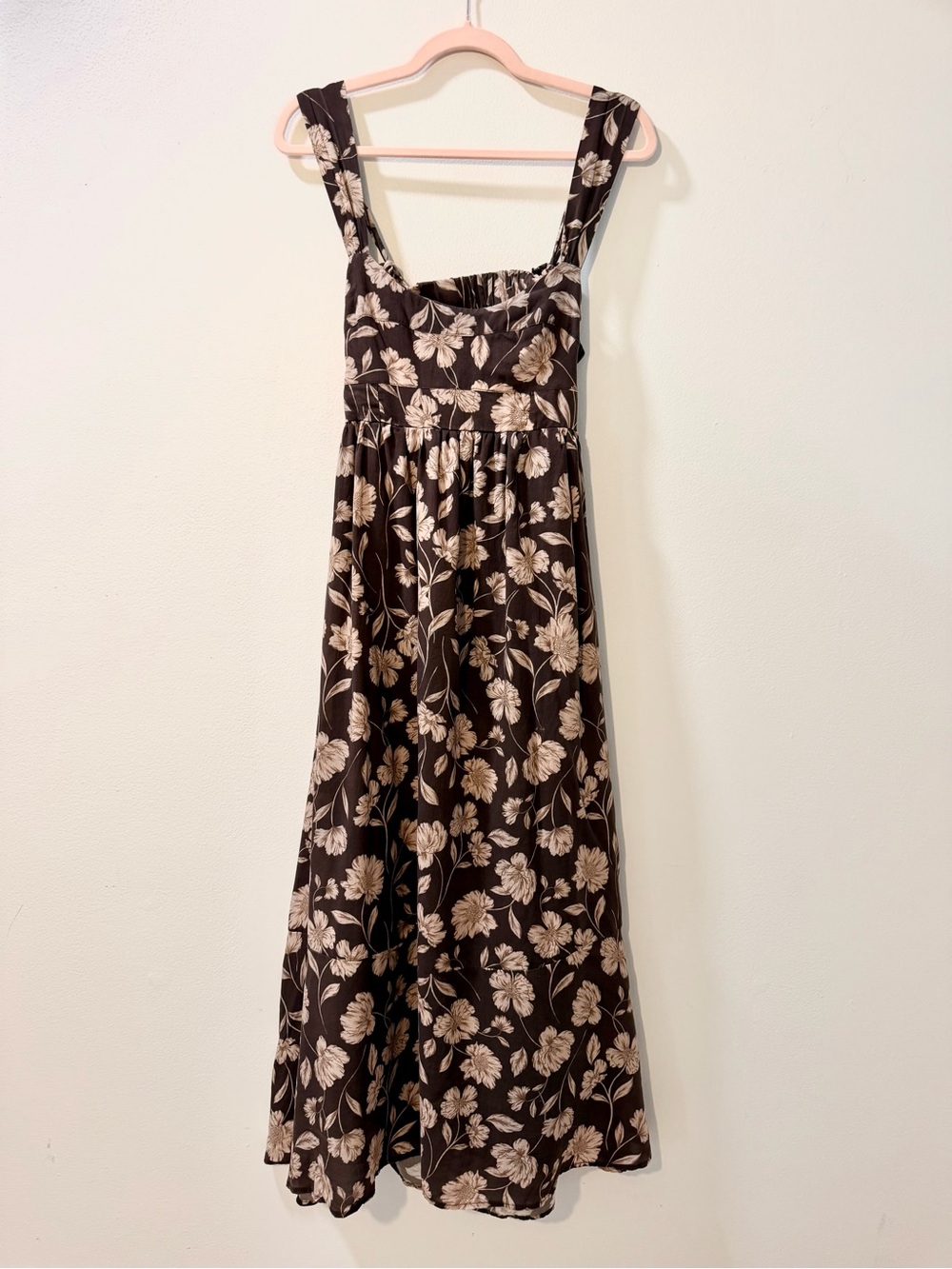 Amelie Size 4 US Brown floral Maxi Dress Summer Casual Everyday Garden Party